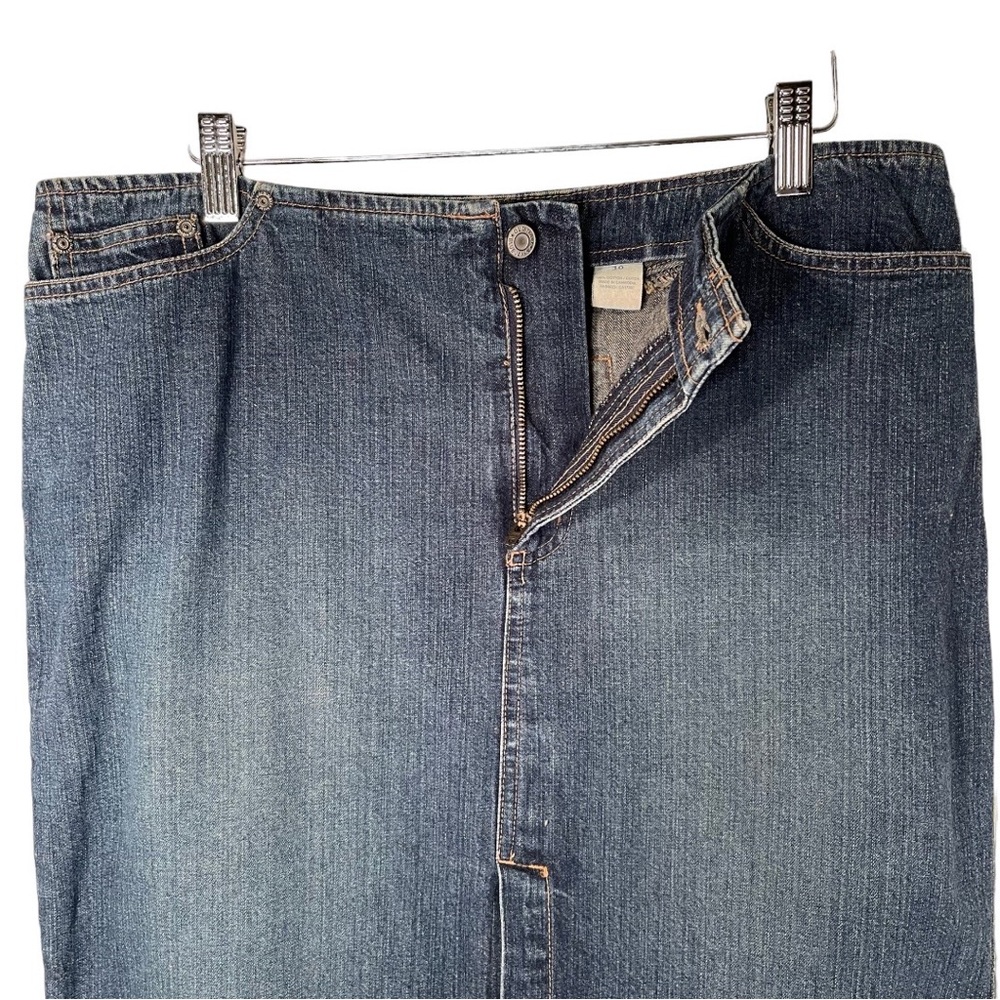 Blue Jean Skirt Zipper Front - Picture 6 of 12